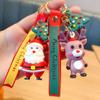 Decoration Small Pendant Santa  Key Fob Christmas Keychain Bag Charm Key Chain Car Key Ring