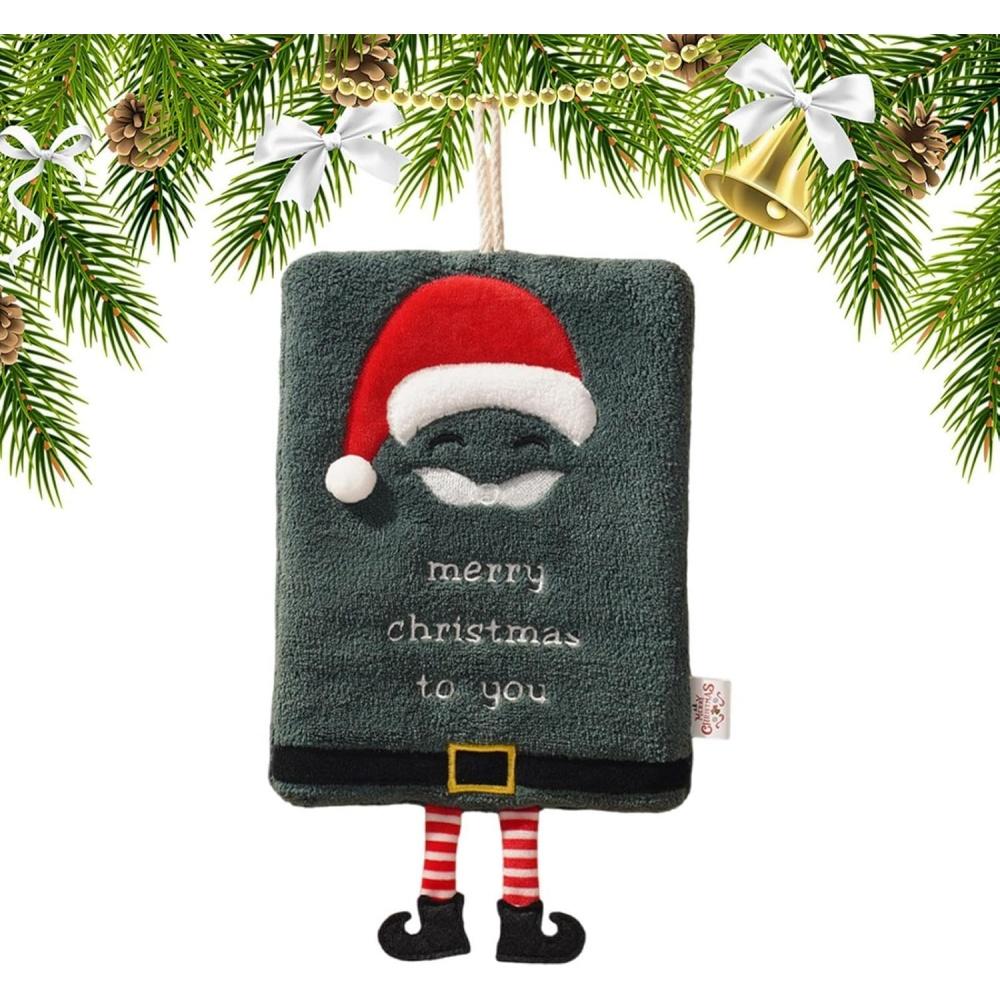 

Новий Різдвяний Рушник для Рук Підвісний Тип Потовщений Рушник з Коралового Флісу Кухонна Абсорбуюча Швидкосохнуча Гачірка Мультяшний Рушник для Рук коричневий