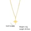 Boho North Star Moon Pendant Necklace Stainless Steel Double Layer Clavicle Necklaces Kpop Jewelry Gift for Women
