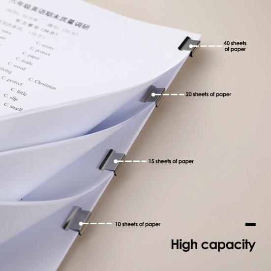Paper Clip Pusher Set, No Hole Punching Clip Dispenser, Lightweight PC Plastic Shell Multiple Colors Office School Use
