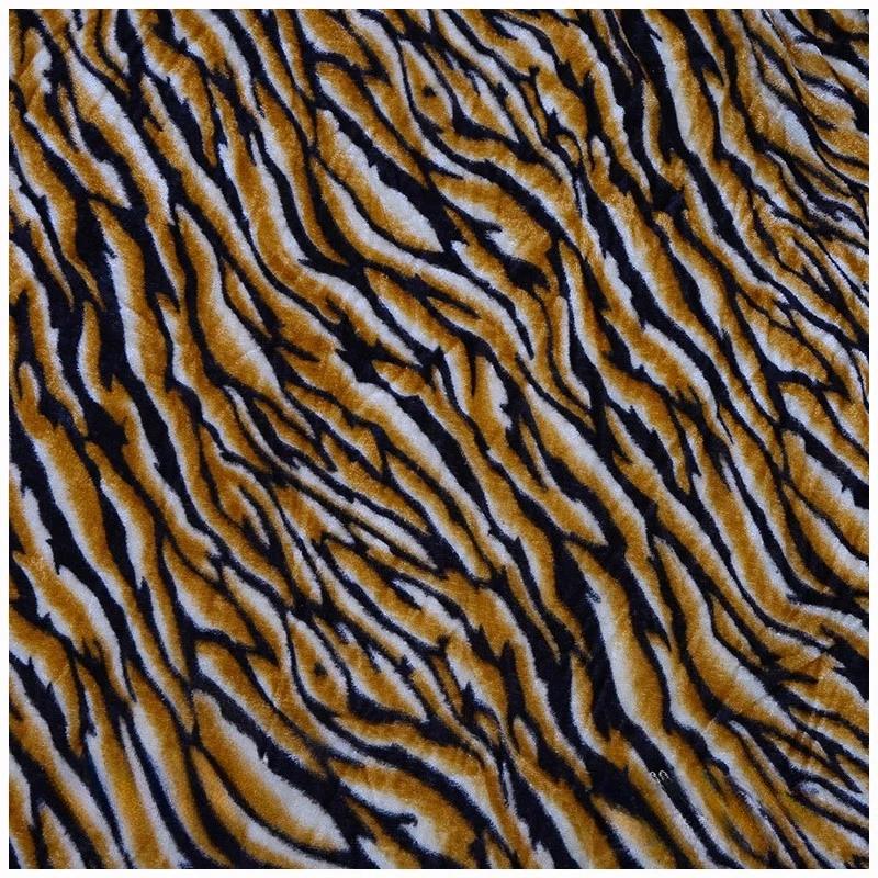 100x150cm Zlatá sametová látka se zvířecím potiskem Tygr Leopard Zebra Potisk Látka na pohovku Hračky Látka na společenské oblečení