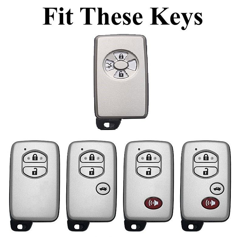 Leather Smart Key Cover For Toyota Crown S200 Camry Xv40 Alphard H20 Highlander Xu40 Prado J150 Land Cruiser J200 Rav4 Xa30