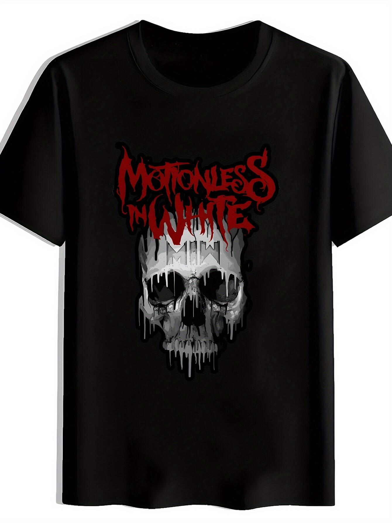 T-shirt Retro Rock Band Graphic -  Motionless White  Skull Design S