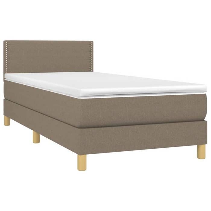 VidaXL Sommier à Lattes de Lit avec Matelas et LED, Lit Rembourré, Lit Simple, Lit Adulte de Chambre à Coucher Intérieur, 3133609