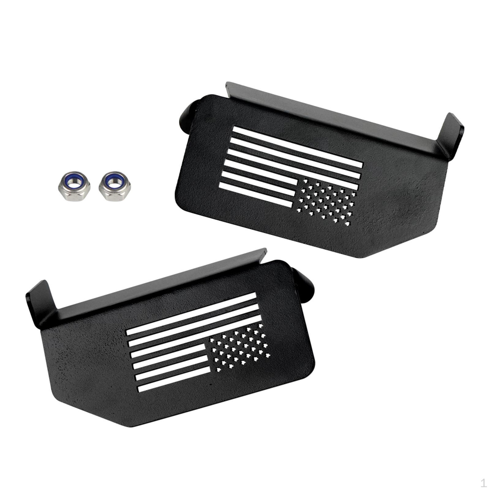 

2x Door Off Foot Pegs 120°Angle Heavy Duty with US Flag Exterior Hinge Mounted Rest Pedals for