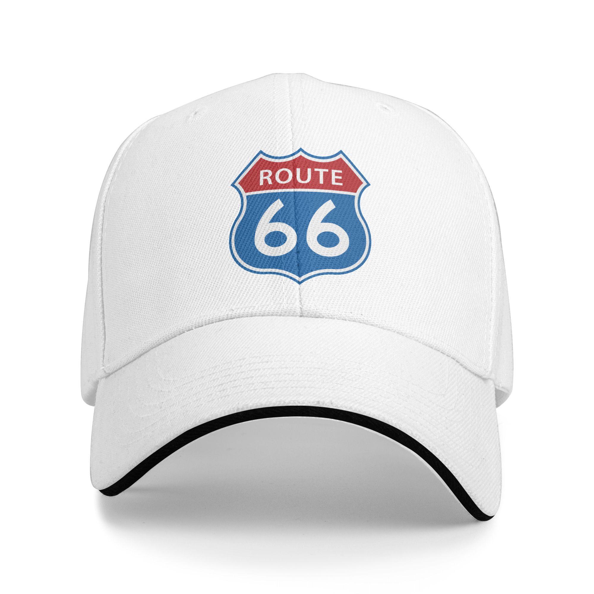 

Custom Route 66 Baseball Cap Hip Hop WoUnisex Unisexs Adjustable Americas Highway Dad Hat Summer Snapback Hats One Size