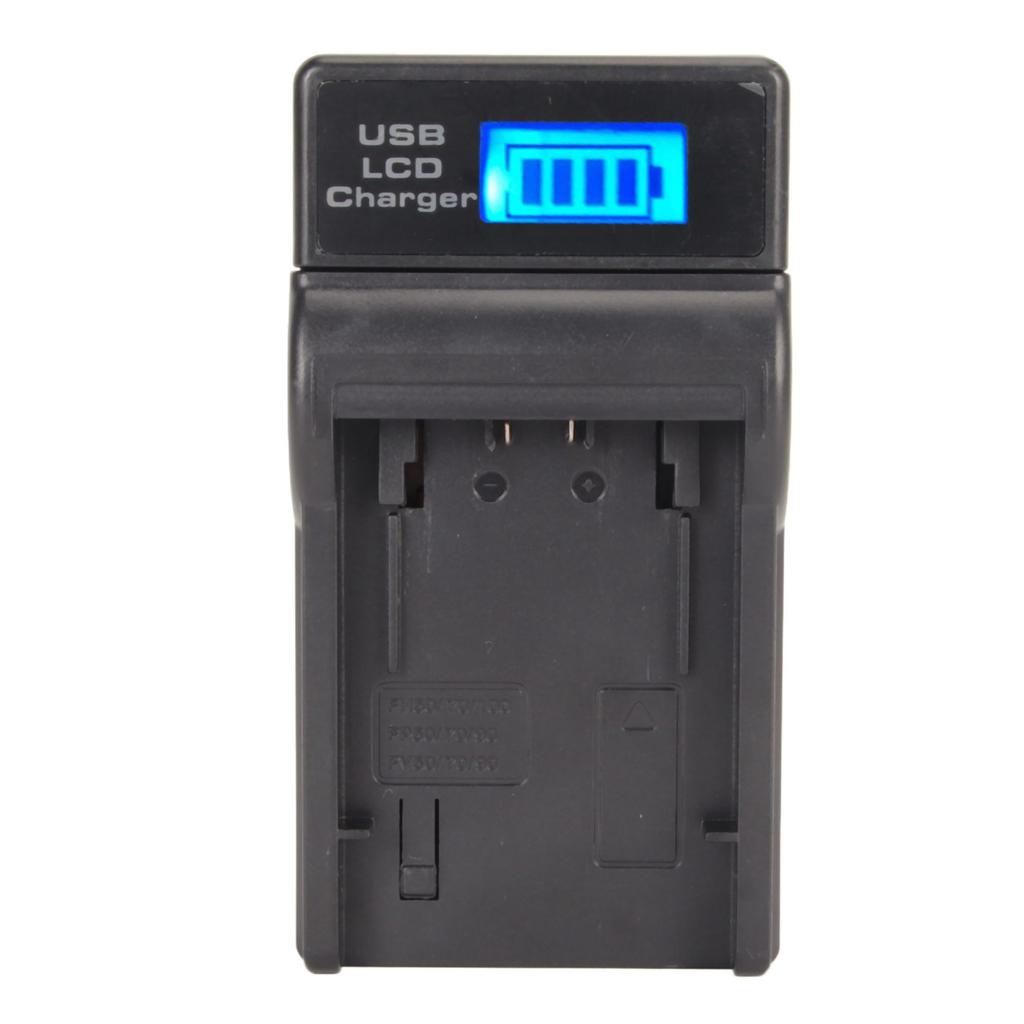USB Camera Battery Charger Single Battery Charger with Power Display for NP FV FH70 FP for VG30 CX610E CX680 PJ820E 5V