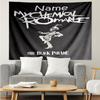 Custom Name My Chemical Romance Print Tapestry, Backdrop, Easy Setup, Ideal for Bedroom, Office & Living Room, with Aesthetic Wall Hanging Decor.