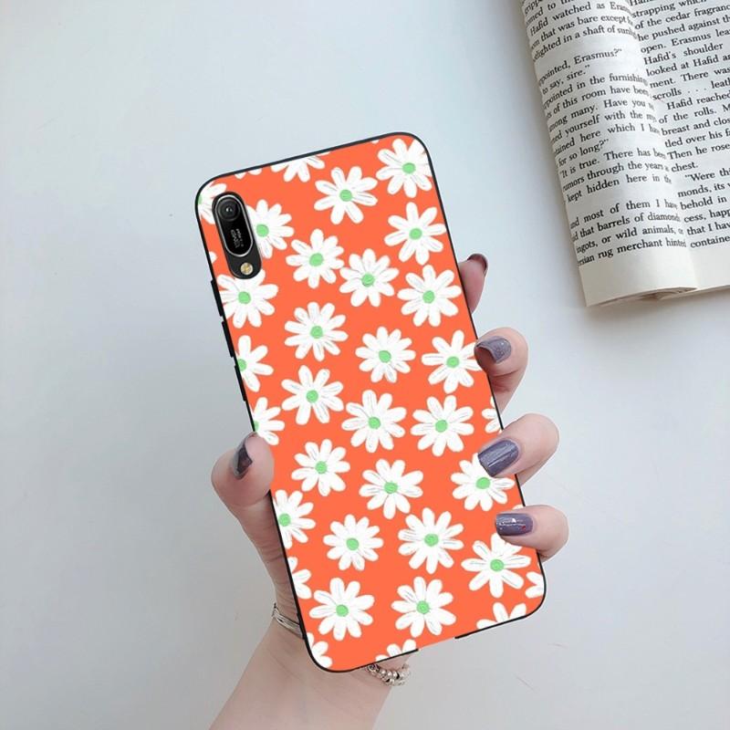 Broken Flower Small Fresh Phone Case For Huawei Mate 40 30 20 10 Pro Lite Nova 9 8 5T Y7p Y7 Soft Black Phone Cover