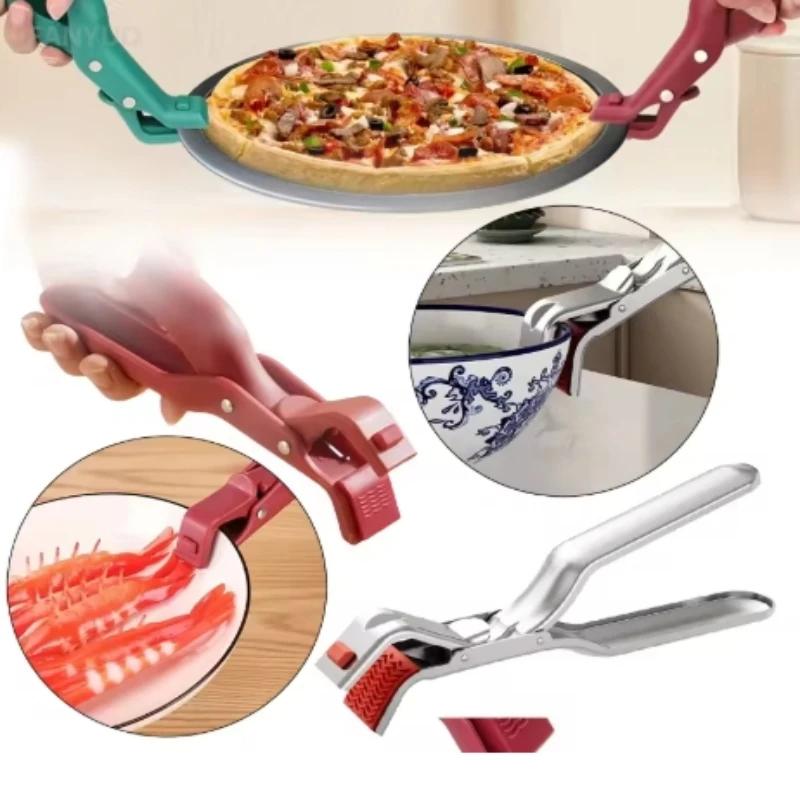 Multi functional anti scald clamp bowl and tray holder slip household kitchen silicone high temperature resistant scald clamp