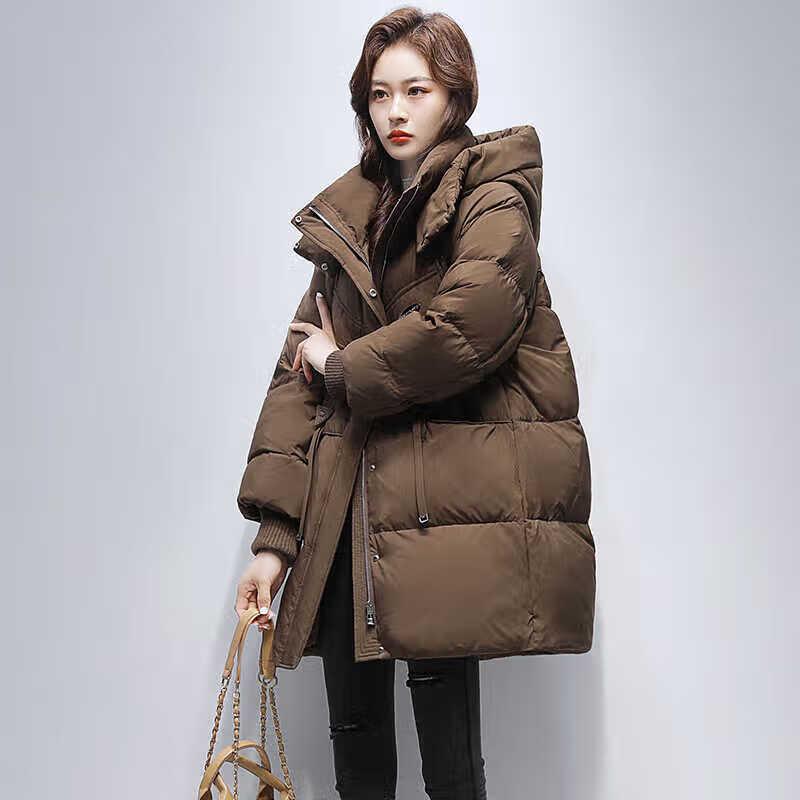 

Женский пуховик средней длины с капюшоном Yaya S