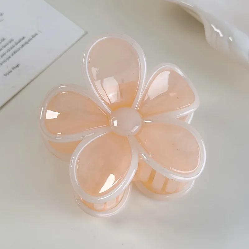 

Кремово-желейный цвет, цветы, заколка-краб для волос, весна/лето, новая заколка для волос для женщин, девушек, элегантные шпильки, крабики, аксессуары для волос