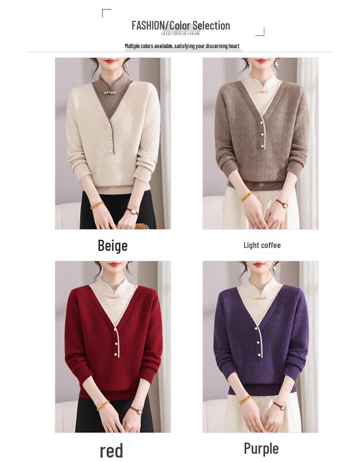 Stylish Winter Sweater for Women: New 2025 Plus-Size Velvet Knitwear for Moms