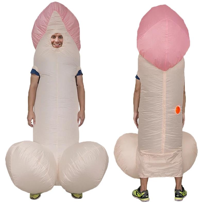 Costume Gonflabile Penis Pentru Adulti Salopeta Sexy Dick Rochie Amuzantă Disfraz Petrecere de Sărbători Halloween Anime Costum Cosplay