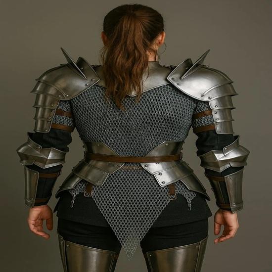 Medieval Lady Knight Cuirass Armor Steel SCA LARP Cosplay Costume Custom-Fit Heavy Duty Armor Gift