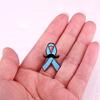 Beard with Blue Ribbon Focuses On Men's Health Enamel Pin Cartoon Brooch Lapel Badges Jewelry Gift Clothing Accessories