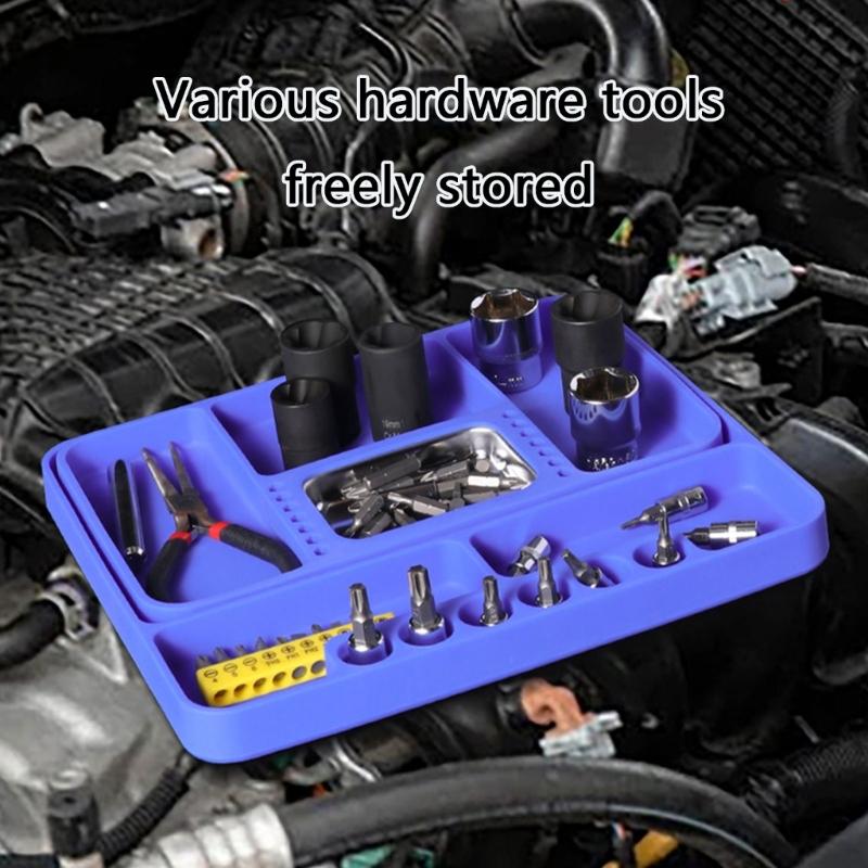 Easy to Clean Silicone Tool Tray Holder Flexible Organizers For Efficient Installation And Repair In Various Environment