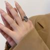 Fashionable Punk Pentagram Geometric Star Adjustable Ring Neutral Retro Irregular Creative Daily Jewelry Gift