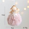 Christmas Plush Angel Girl Pendant Christmas Angel Decoration Desktop Ornament White Pink Angel Pendant New Year 2025