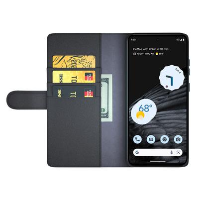 For Google Pixel 7 5G Phone Cases Genuine Split Leather Wallet Mobile Cover Stand