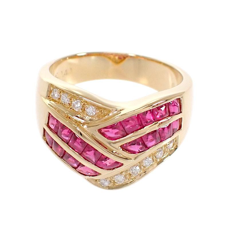 no brand  #13(JP Size) ring K18 yellow gold Women