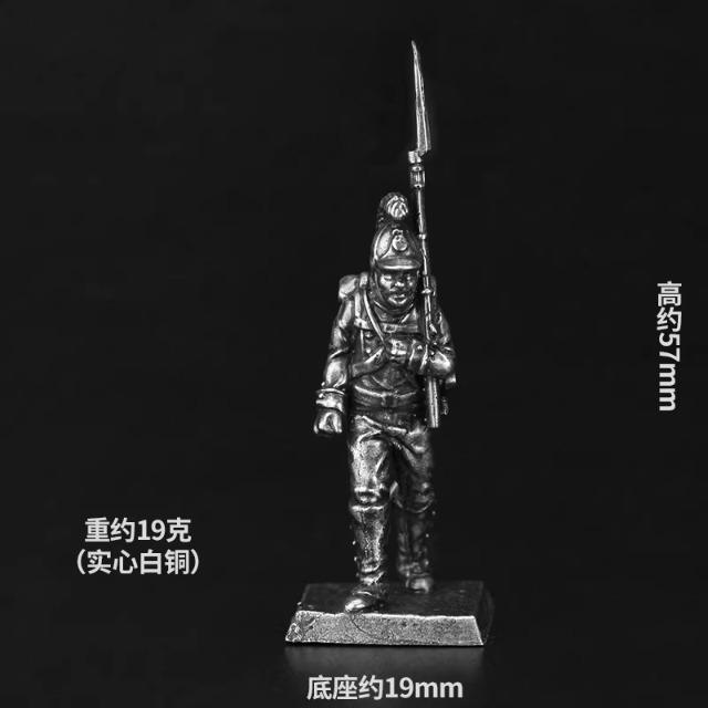 Miniature Napoleonic Wars Soldiers Figures Set Metal Flat Army Men Collection for Home Office Desk Decoration Game Chess Pieces