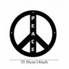 World Peace Laser Cut Metal Sign - Hippie Vintage Wall Art, Decorative Home Décor, Metal Plate, and Elegant Hanging Wall Art