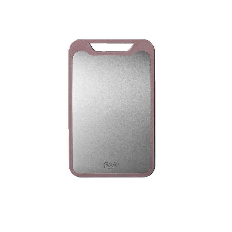 1pc Cutting Board Two Sides Of Stainless Steel and Plastic Dual-purpose Multifunctional Cut Vegetables and Meat Chopping Board