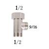 3/8' 1/2' 9/16' 15/16' Tee Joint 3 Way T Valve Connector Durable Toilet Seat Bidet Attachment