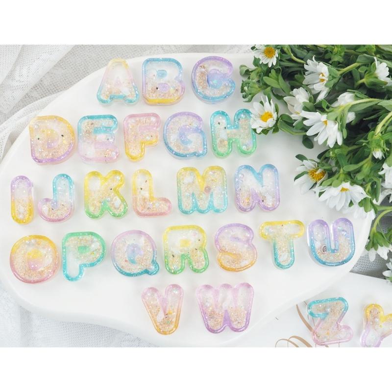 Letter Clay Molds Letter Keychain Moulds Letter Craft Mould Silicone Material Epoxy Resin Mould for DIY Pendant Keychain