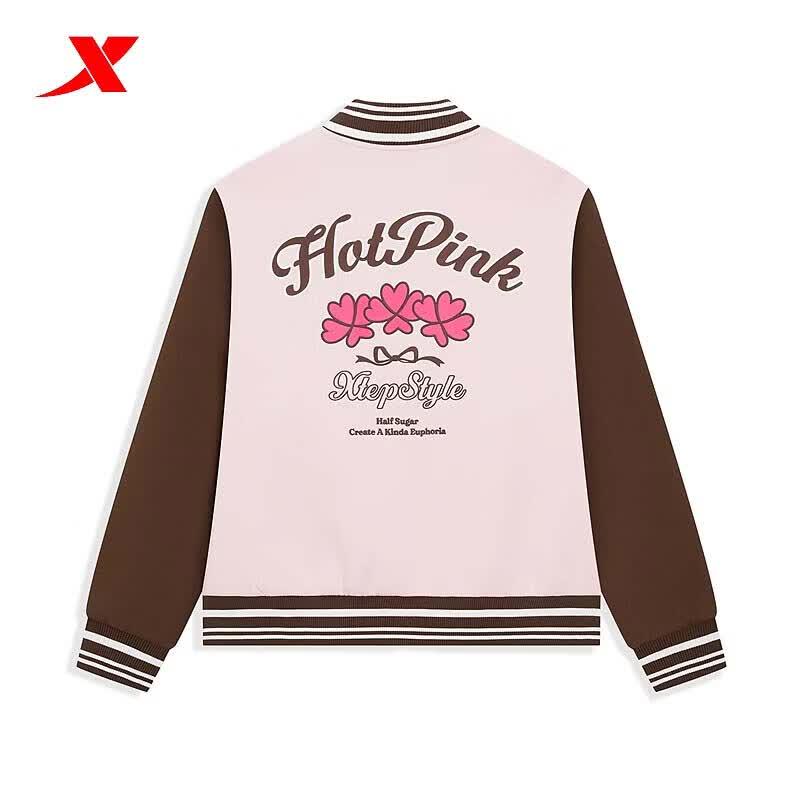 XTEP Women s Knitted Baseball Sports Jacket S