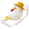 New Adorable Cute Cartoon Duck Theme Animals Silicone Design LED Night Lights - USB Colorful Bedside Lamp with 3 Levels of Dimmi