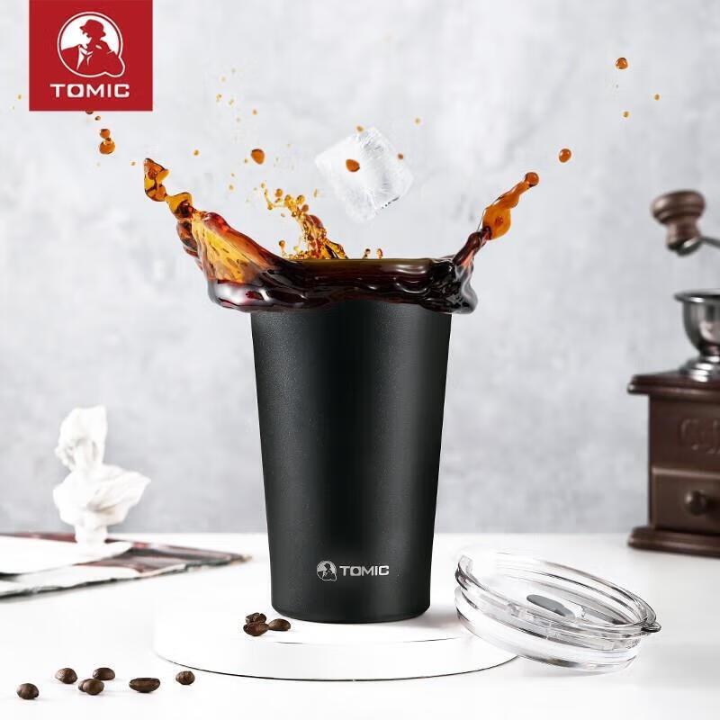 TOMIC Portable Double Wall Stainless Steel Insulated Mug
