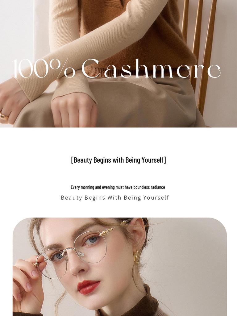 Women's Cashmere Knitted Sleeveless Sweater Vest for Autumn and Winter