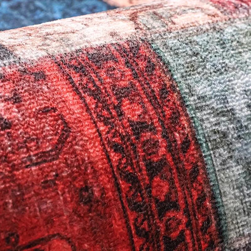 Living Room Carpet Retro Ethnic Style Carpets Machine Washable American Home Decoration Rug Persian Bedroom Bedside Floor Mat
