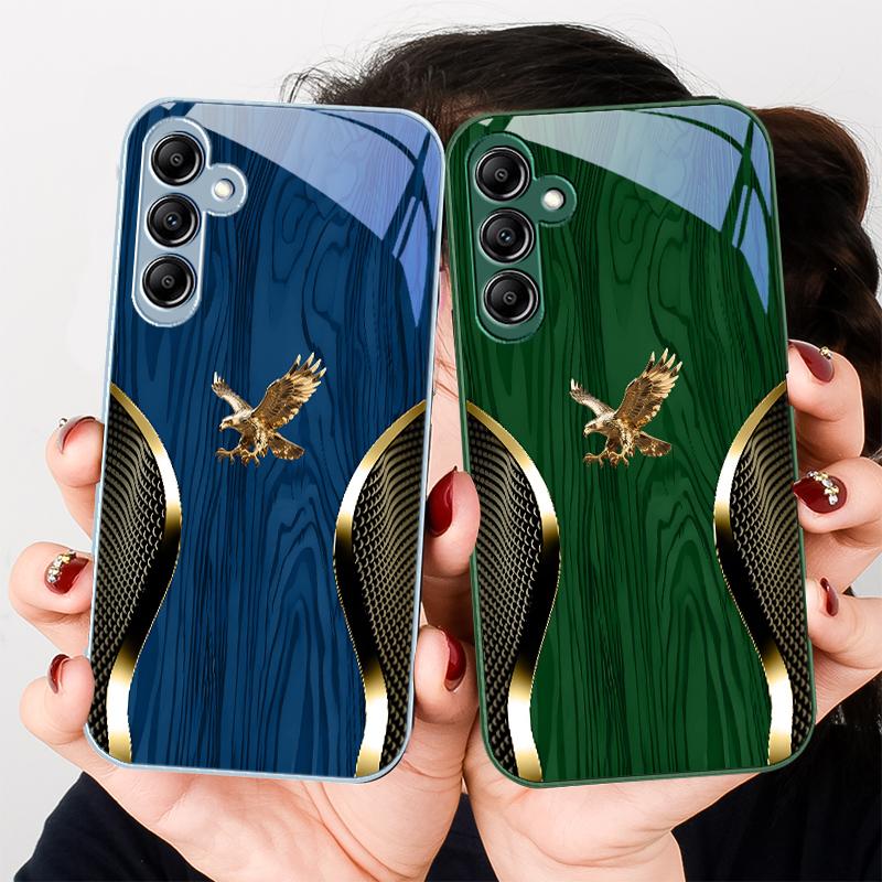 Noble Golden Eagle Ring For Samsung A20 30 22 23 24 25 26 31 32 A33 34 35 42 50 51 52 53 54 55 56 70 71 72 73 glass phone case