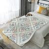 Floral Pattern Blanket Microfiber Flannel Cover Blanket Bedroom Living Room Sofa Soft And Comfortable Home Decoration