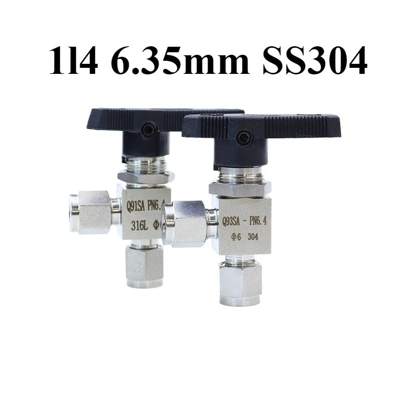 3 4 6 8 10 12 14 16 mm 1/8" 1/4" 1/2" Tube OD Compression Union 304 316 Stainless Steel Elbow Ball Valve Water Gas Fuel