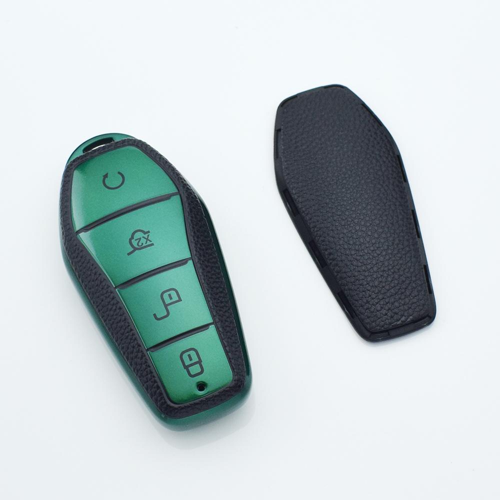 

Для BYD Han Ev Tang Dm/Qin PLUS/Song Pro/MAX/Yuan Dolphin E2 чехол для автомобильного ключа защитный чехол для автомобильного ключа аксессуары для автомобиля зелёный
