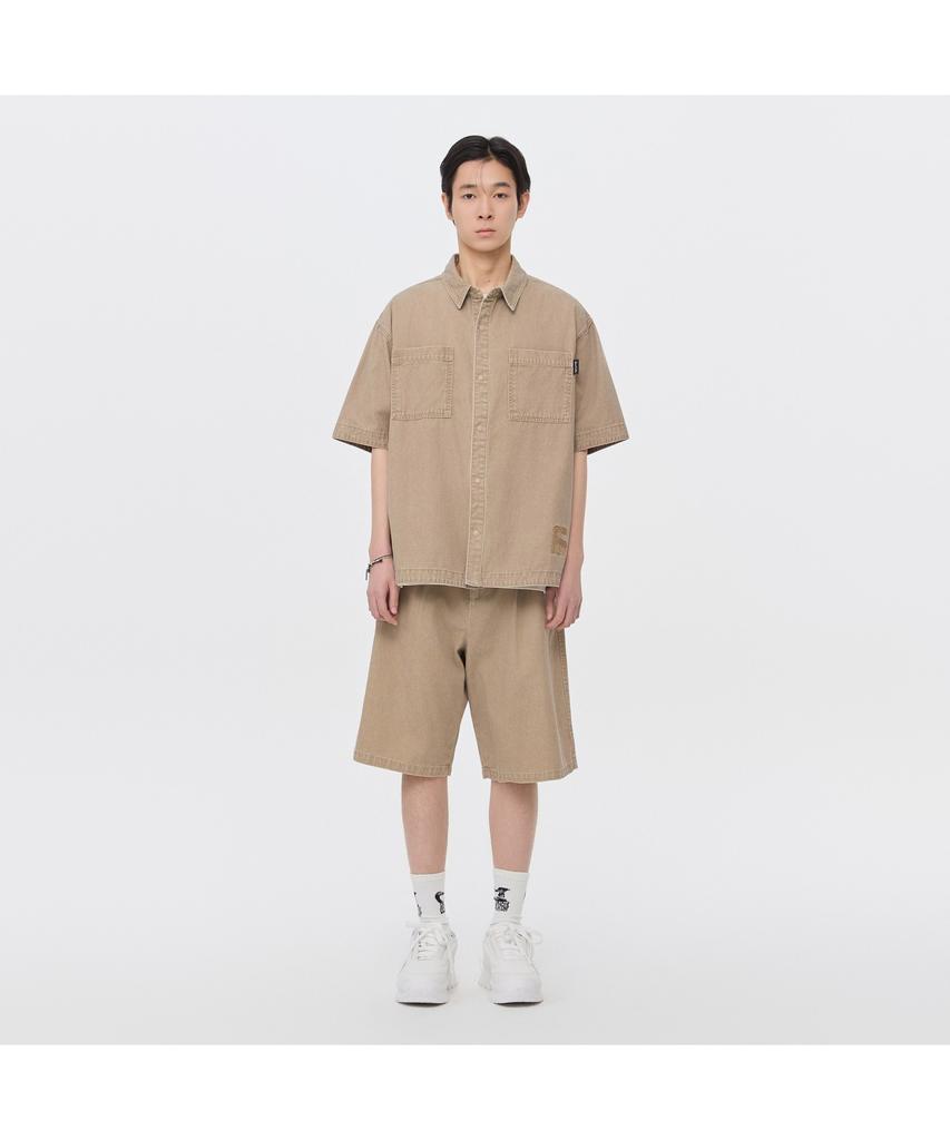 Keoseuuteommellou [Vincent] Beige Cotton Dyed Shorts Cwpam26491Bex