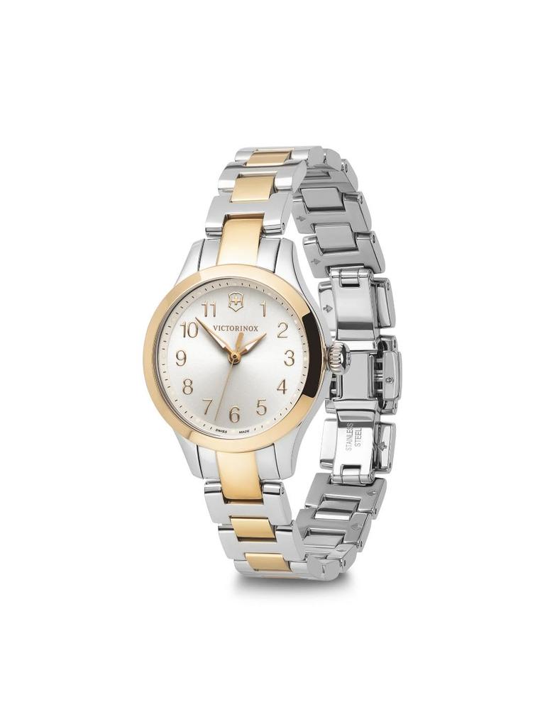 Victorinox Alliance XS Edelstahlgehäuse Silber Edelstahl Geschenkartikel 241842 Uhr, (316L), Zifferblatt, Zweifarbige Armband, Nr.