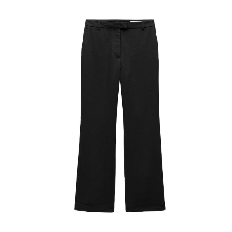 

Spring New Straight Pants 8959178 PE Belt Flip Decoration Short Suit Outwear 8941178 Black pants S
