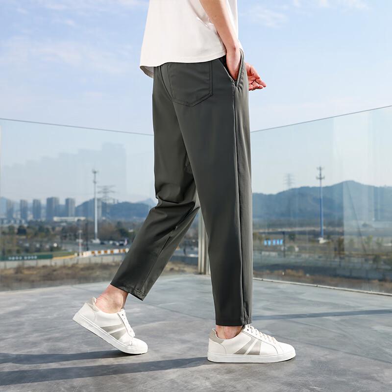 YALU Men's Triple-Proof Milk Silk Stretch Casual Pants YKHDF590