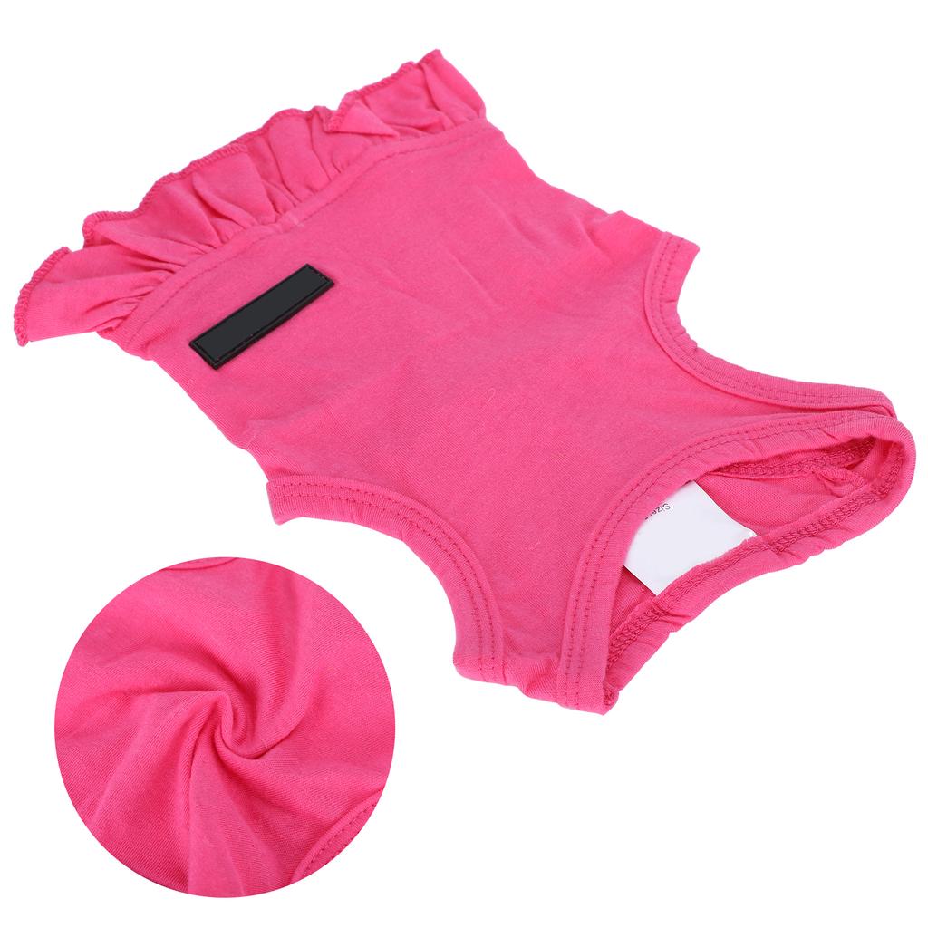 Haustier Sommerkleidung Hund Niedliches Baumwoll Ärmelloses T-Shirt Haustier Rock Hemd Kleider Rosa S