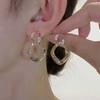 Fashion Geometric Bow Flower Pearl Earrings Women'S Premium Versatile Small Fragrant Wind Earrings