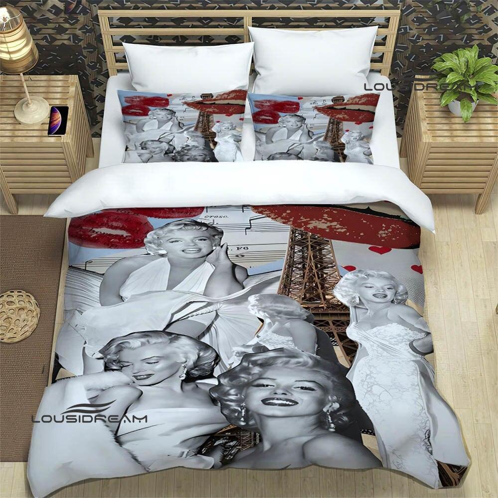 Three-Piece Marilyn Monroe Digital Printing Kit Bedding Home Textiles