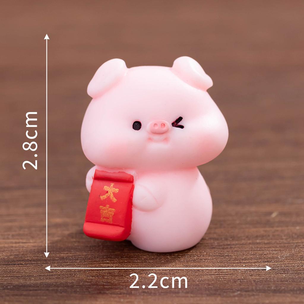 Blessing New Years Pig Resin Ornament With Oranges And Koi Carp For Decor Home