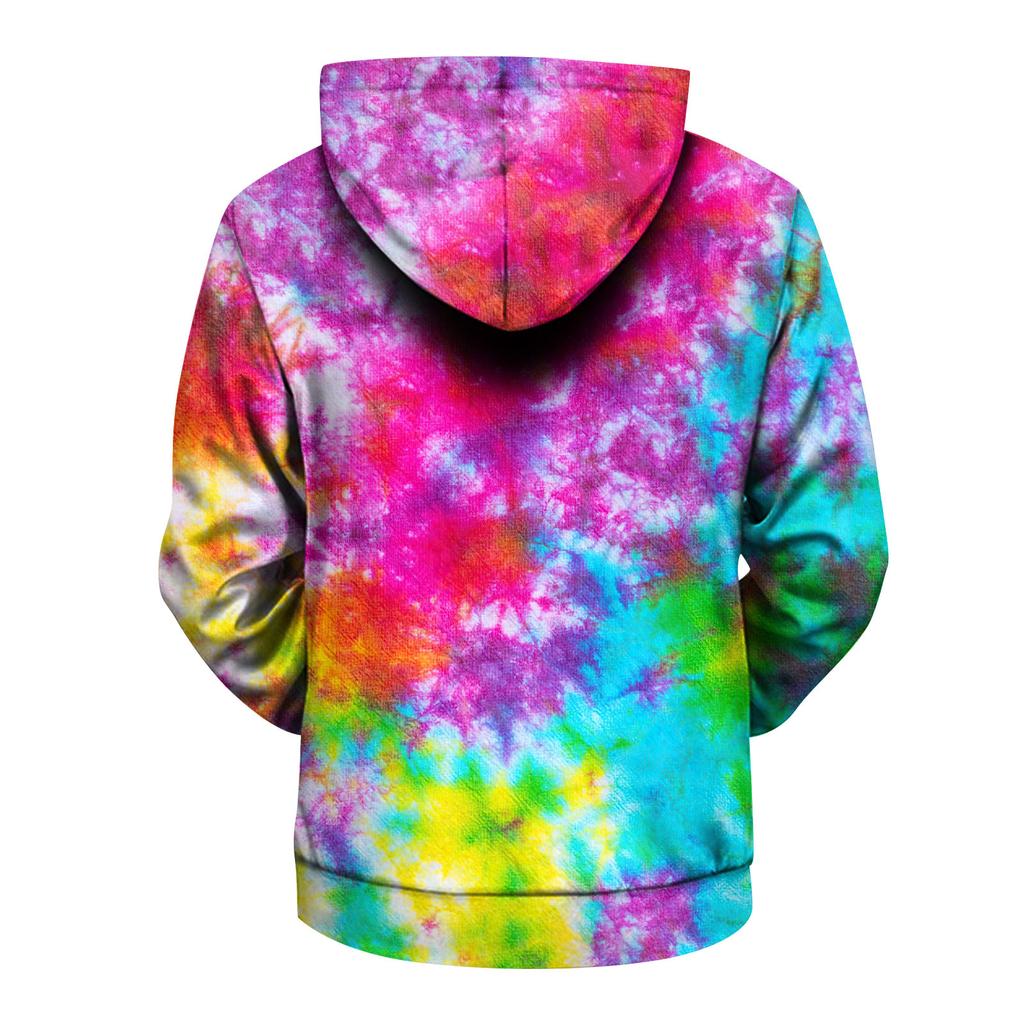 Volný pánský a dámský svetr s dlouhým rukávem a kapucí s módním potiskem