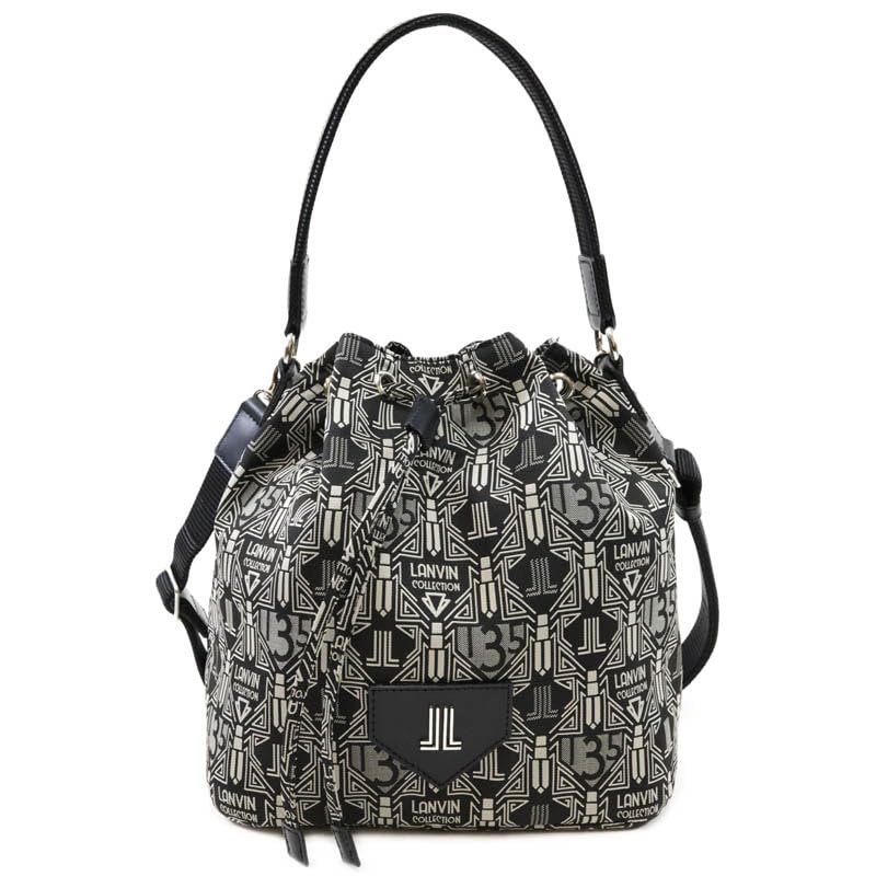 Lanvin Collection 2-Way Drawstring Bag, 135th Anniversary Special Bag, 61-6991, Women's, Black