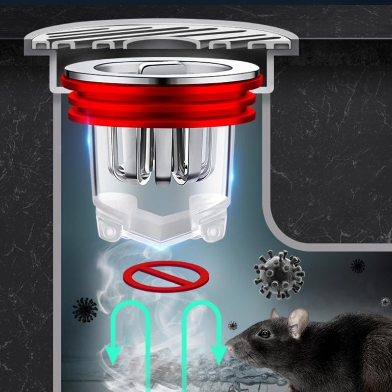 Anti-odor Floor Drain Core Backflow Preventer Shower Waste Water Drainer Insert Drain Plug Hair Catchers Sewer Core